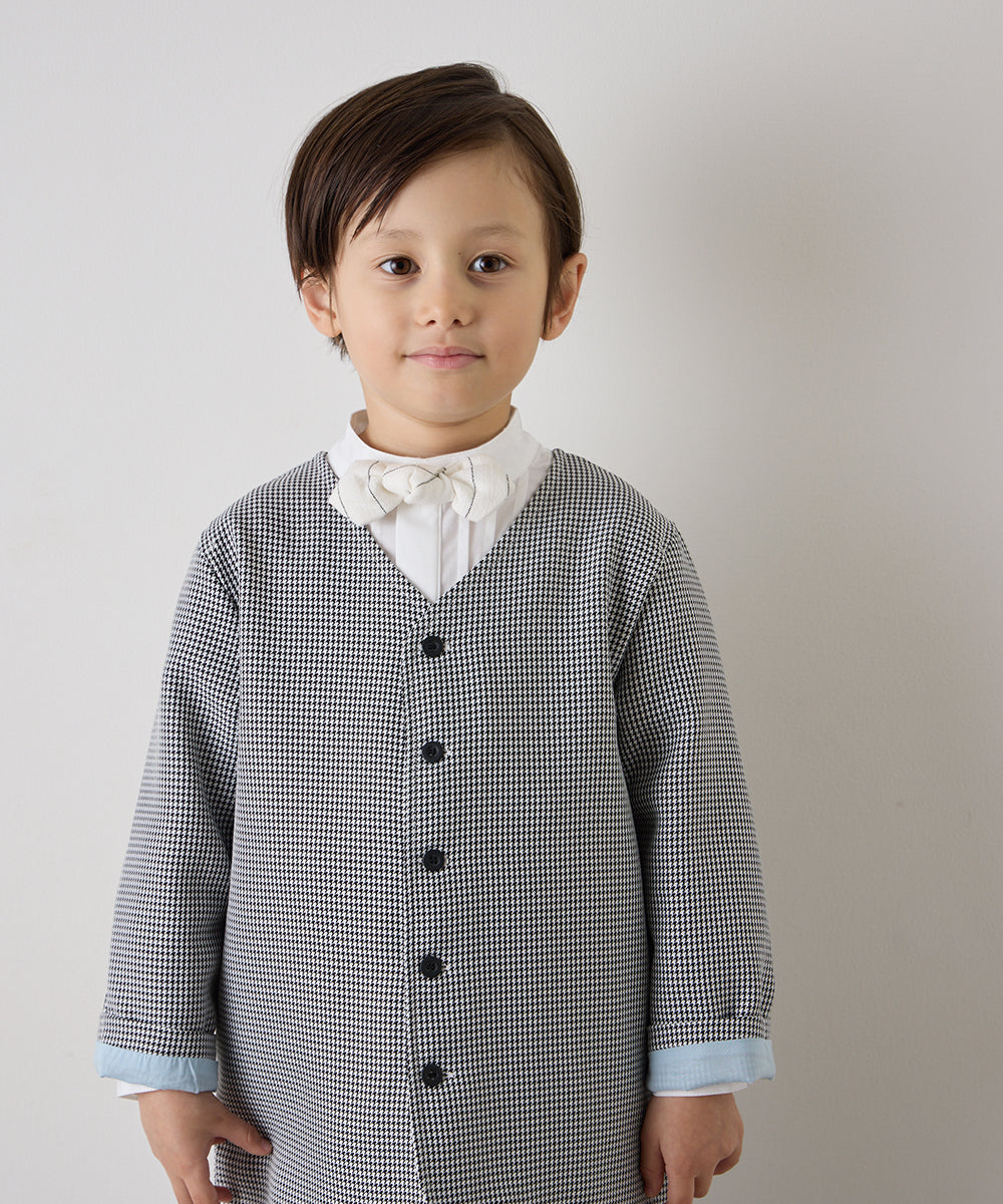 千鳥格子シングルノーカラーセットアップ