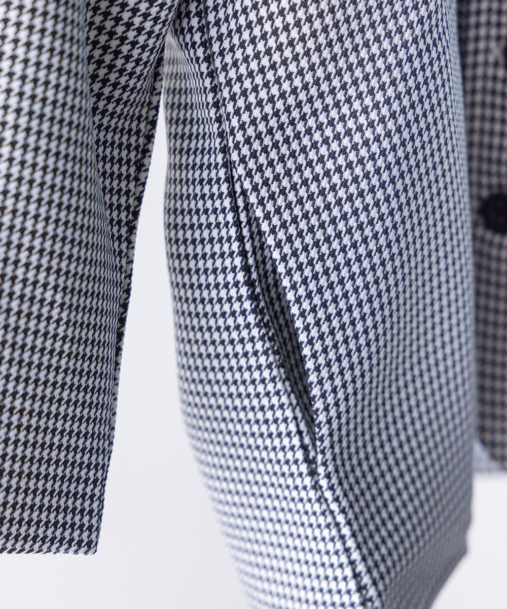 千鳥格子シングルノーカラーセットアップ