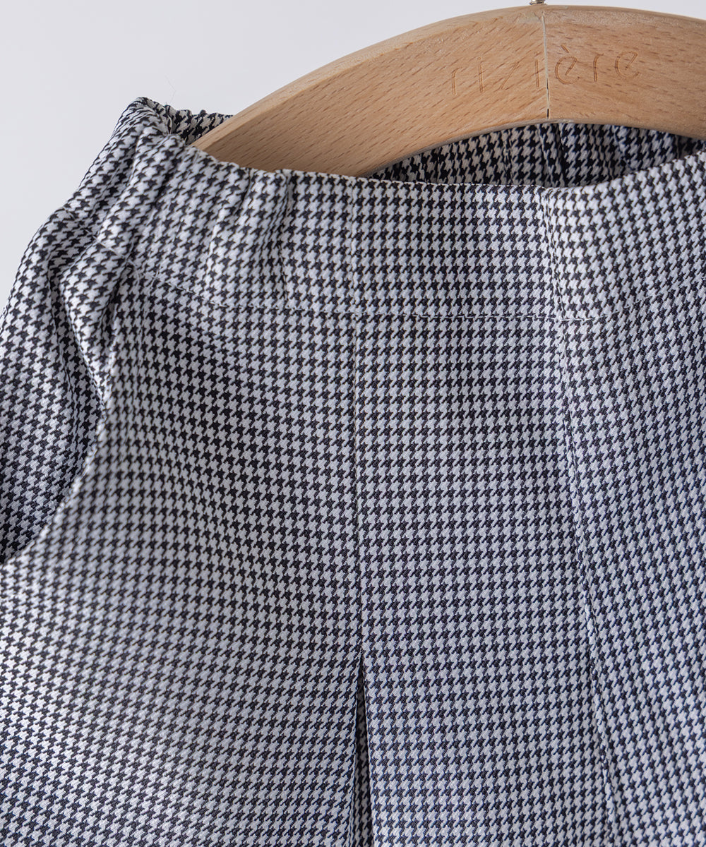 千鳥格子シングルノーカラーセットアップ