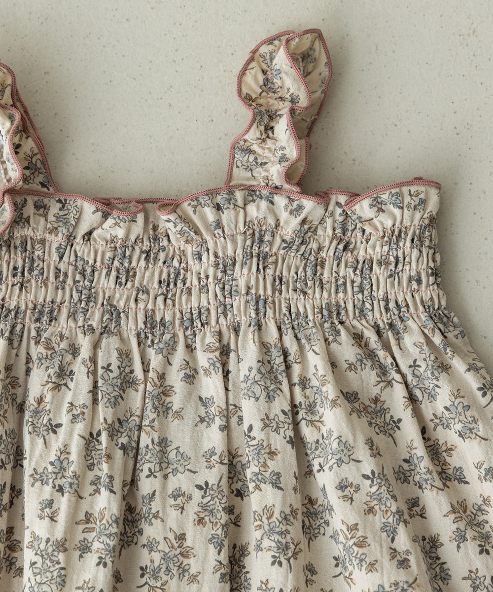 小花柄シャーリングセットアップ