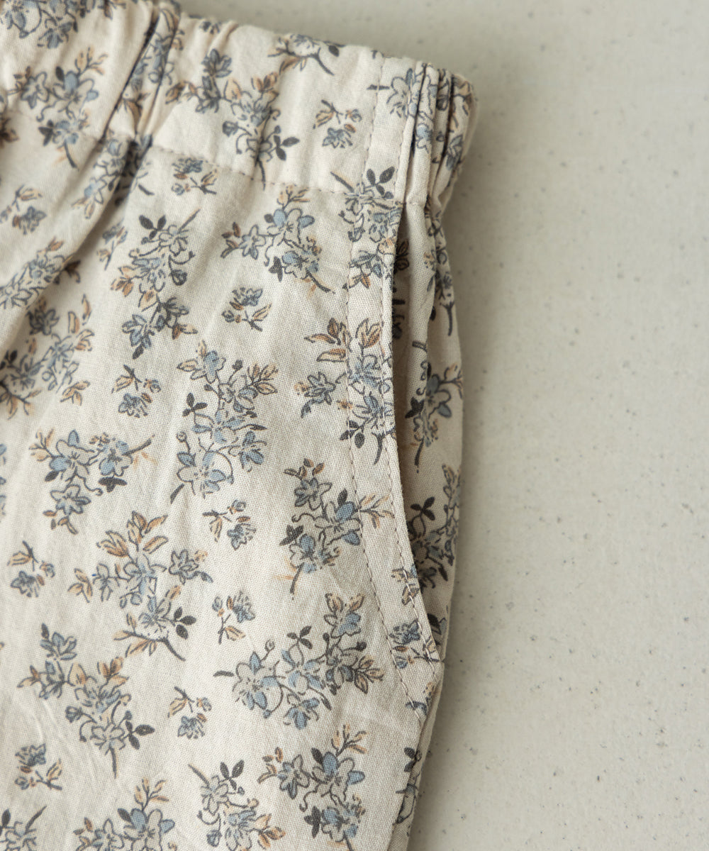 小花柄シャーリングセットアップ