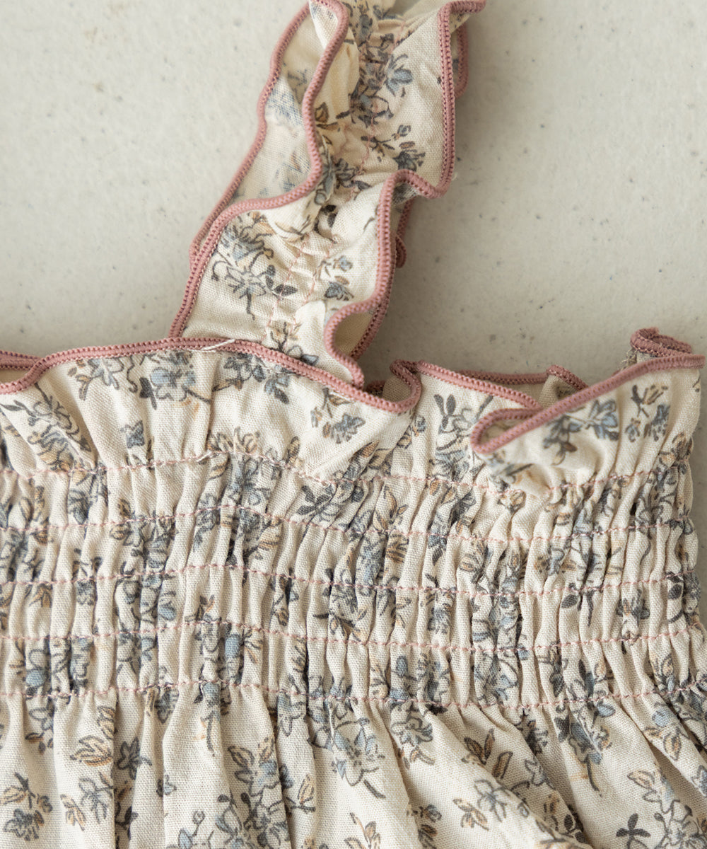 小花柄シャーリングセットアップ