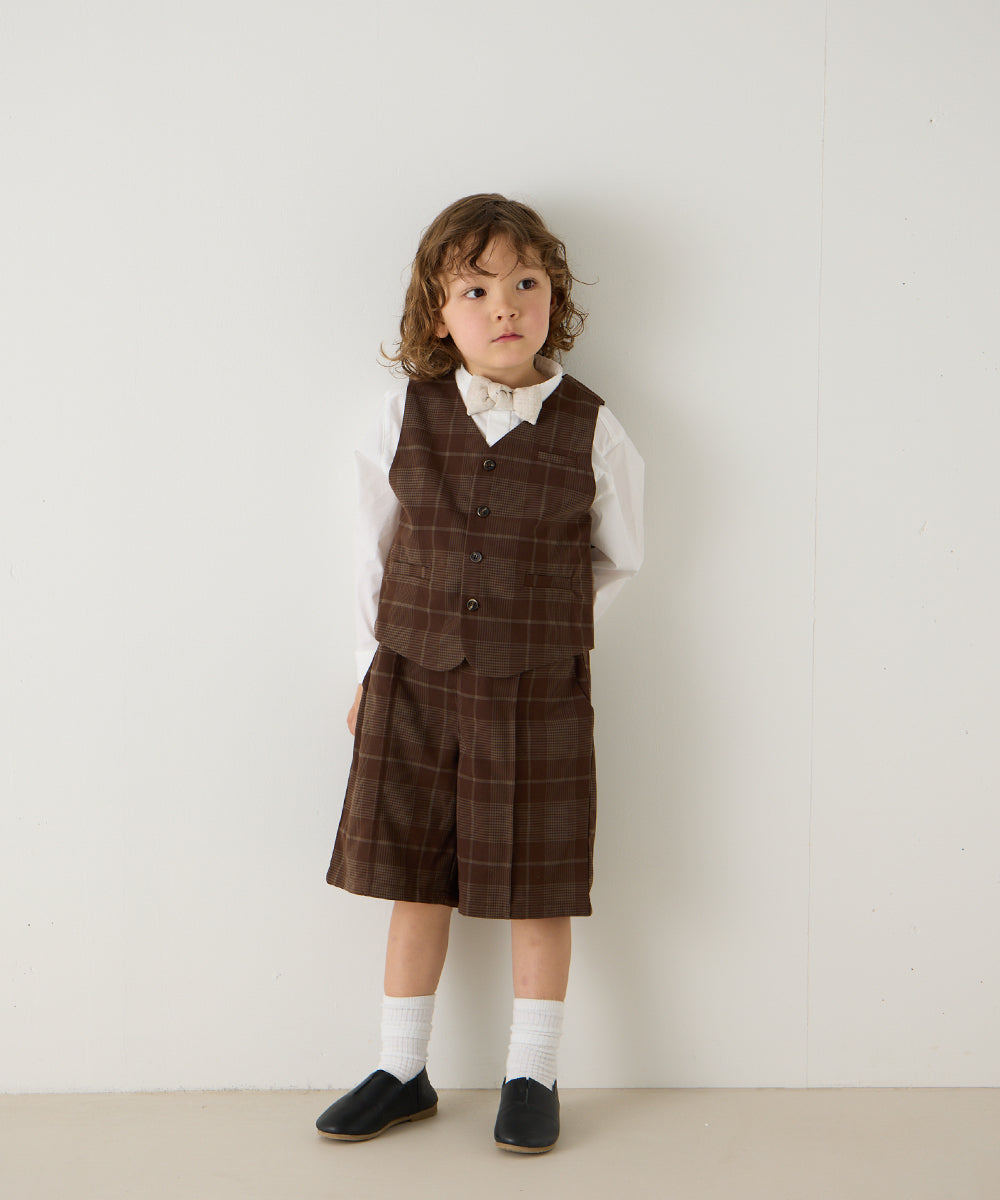 チェックフォーマルベスト