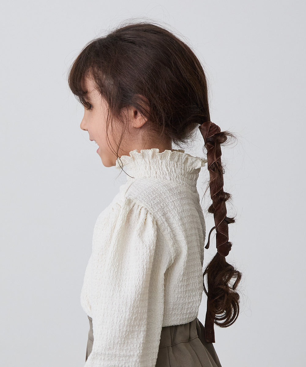 チャーム付きベルベットヘアリボン