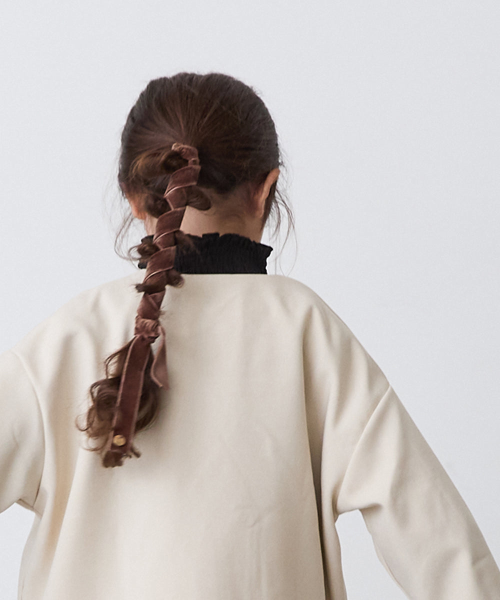 チャーム付きベルベットヘアリボン