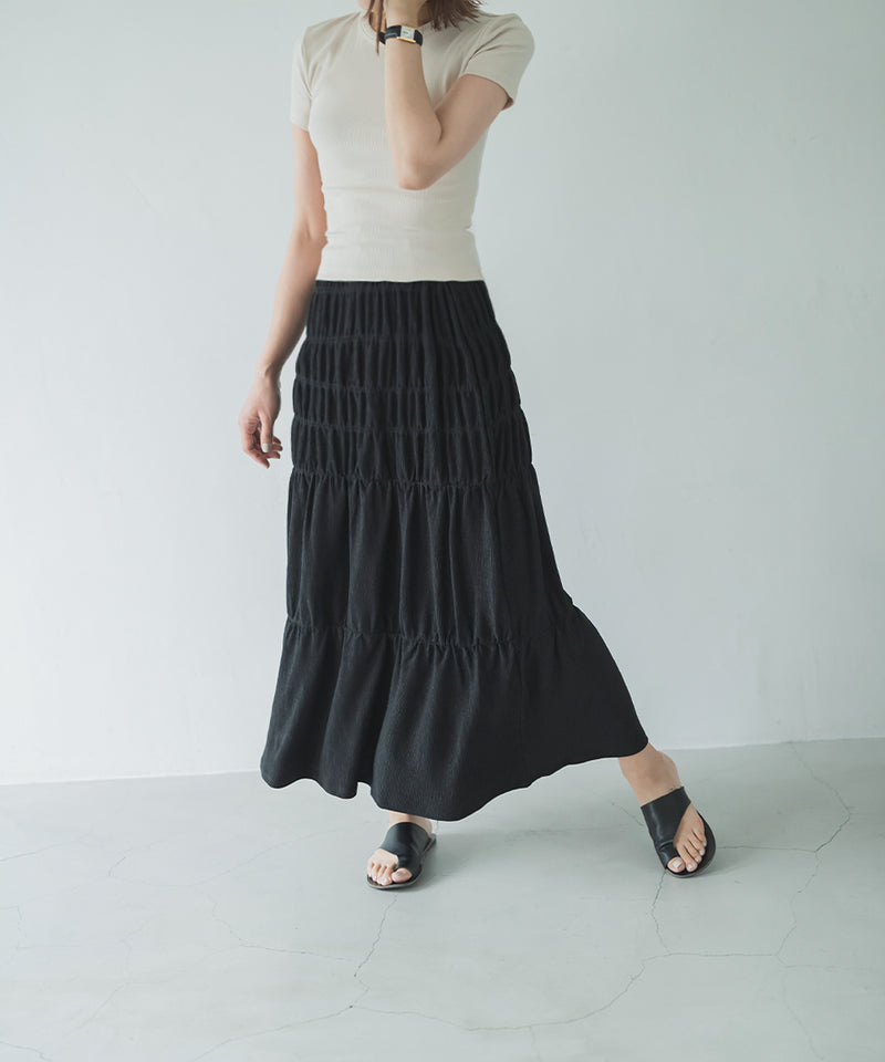 【MOM】シャーリングスカート