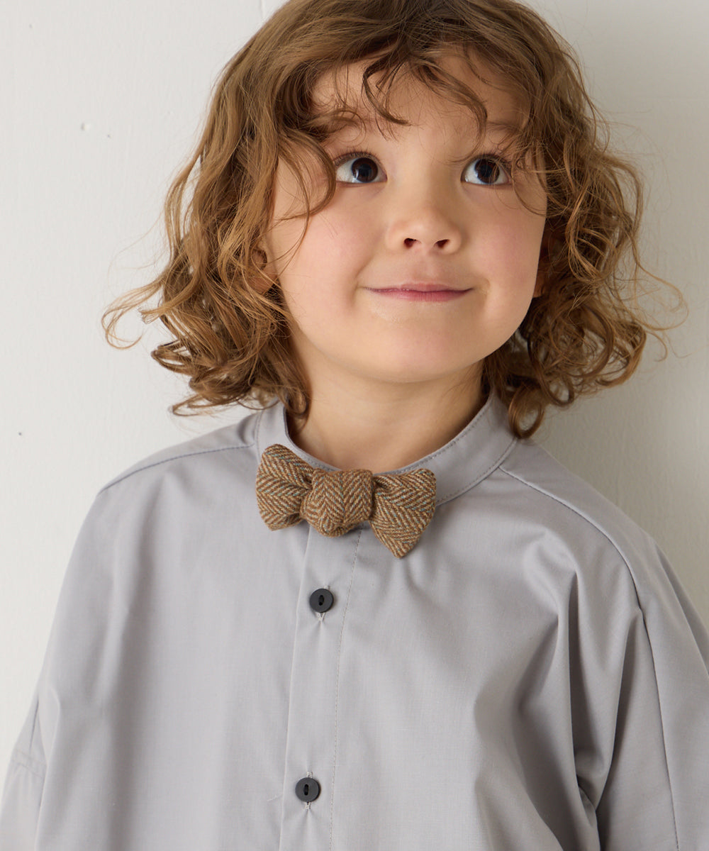 ヘリンボーン柄蝶ネクタイ（ボタン取り外しシャツ対応）