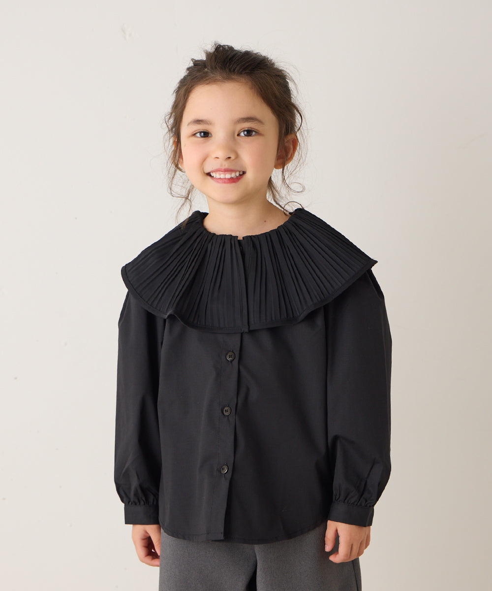 プリーツカラーブラウス