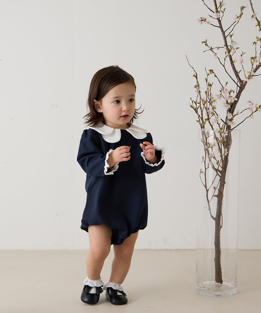 【リンクコーデ】ダブルカラーセレモニーロンパース