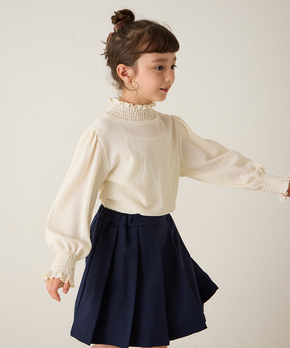 ノーカラージャケットプリーツスカートセットアップ