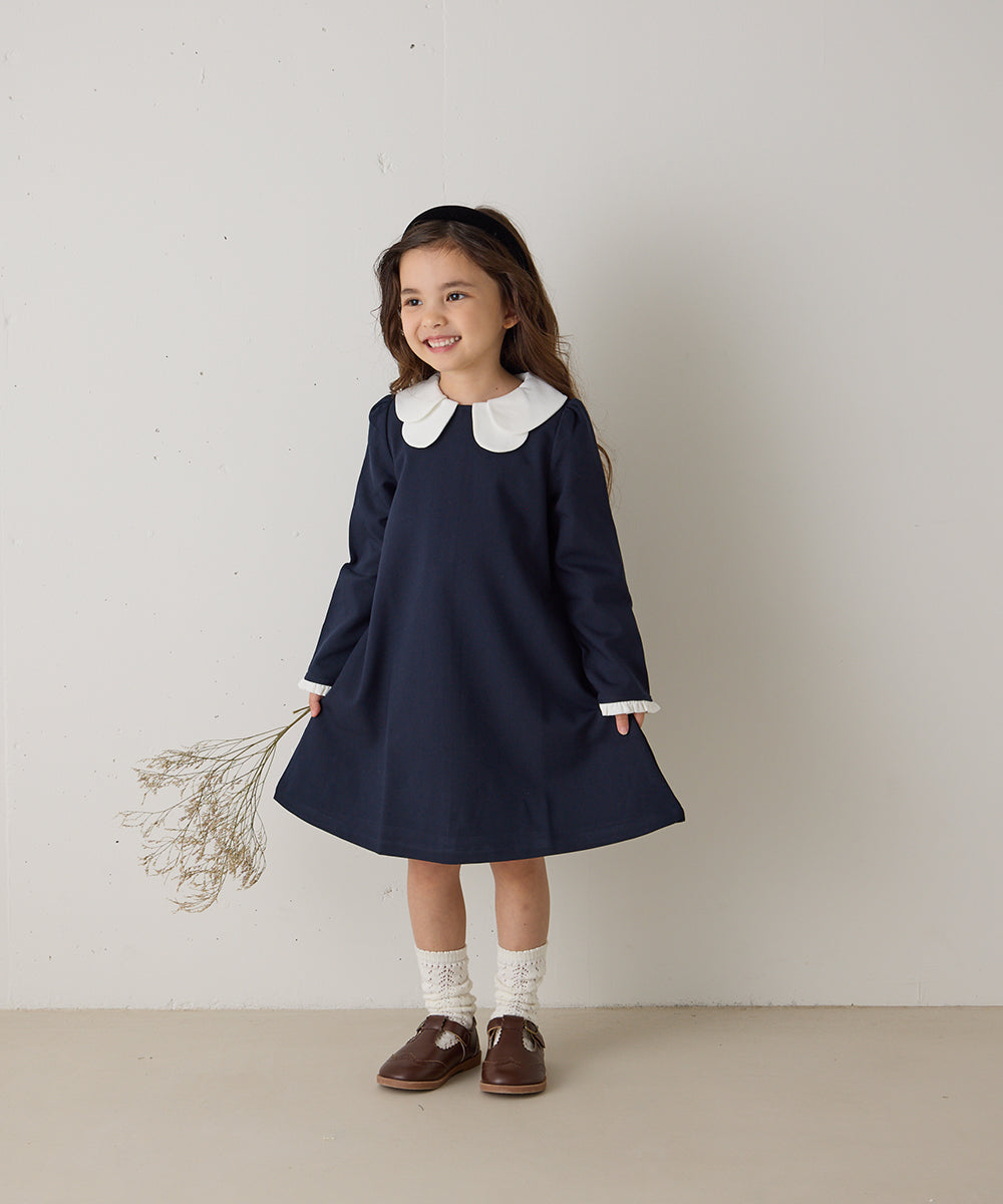 【リンクコーデ】ダブルカラーセレモニーワンピース