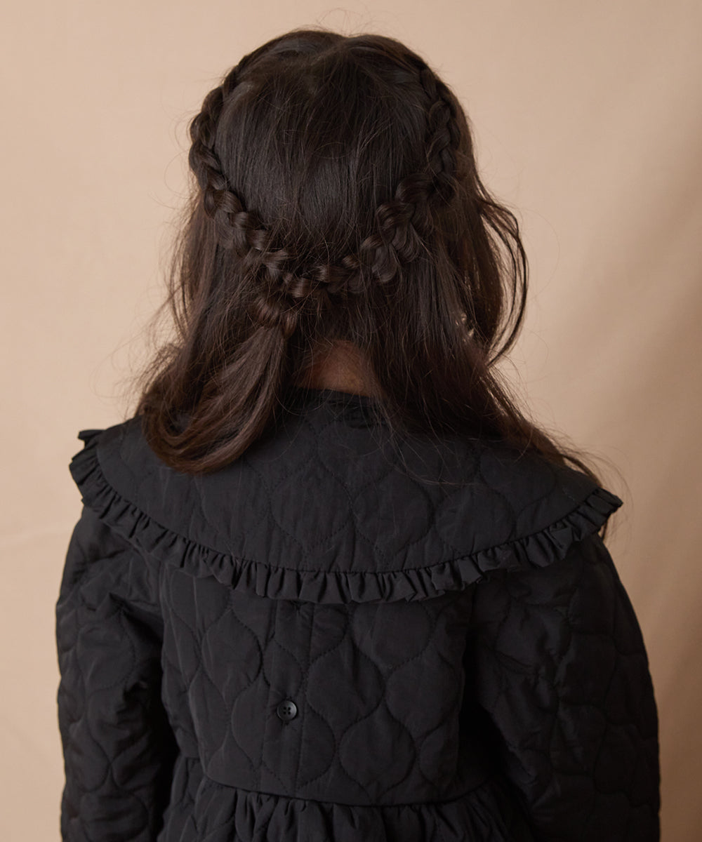 キルティングフリル付け衿