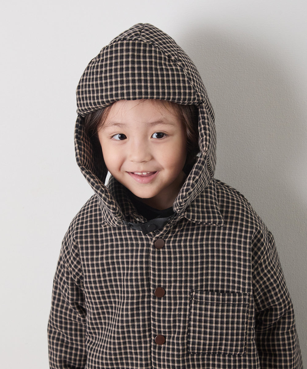 チェック柄中綿フライトキャップ