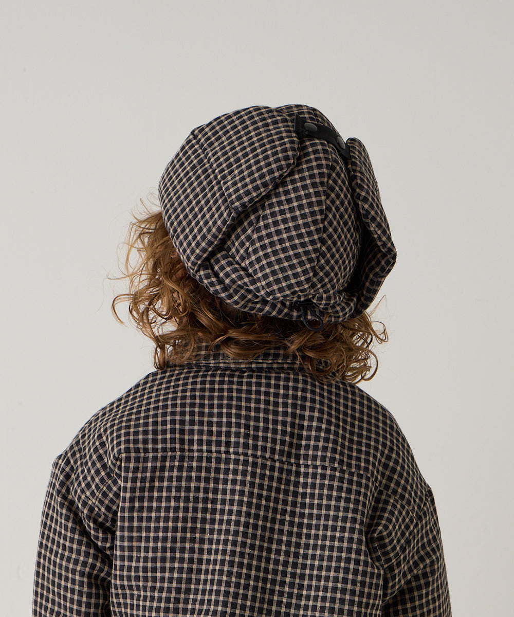 チェック柄中綿フライトキャップ