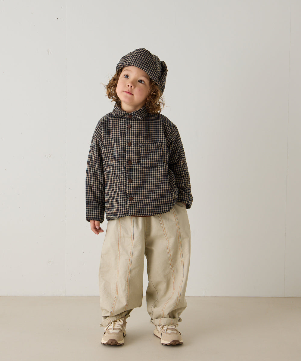 チェック柄中綿フライトキャップ