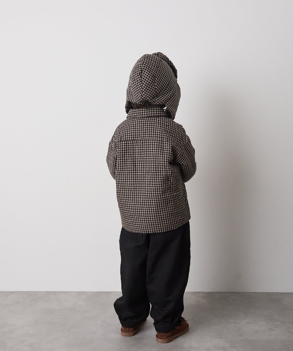 チェック柄中綿フライトキャップ