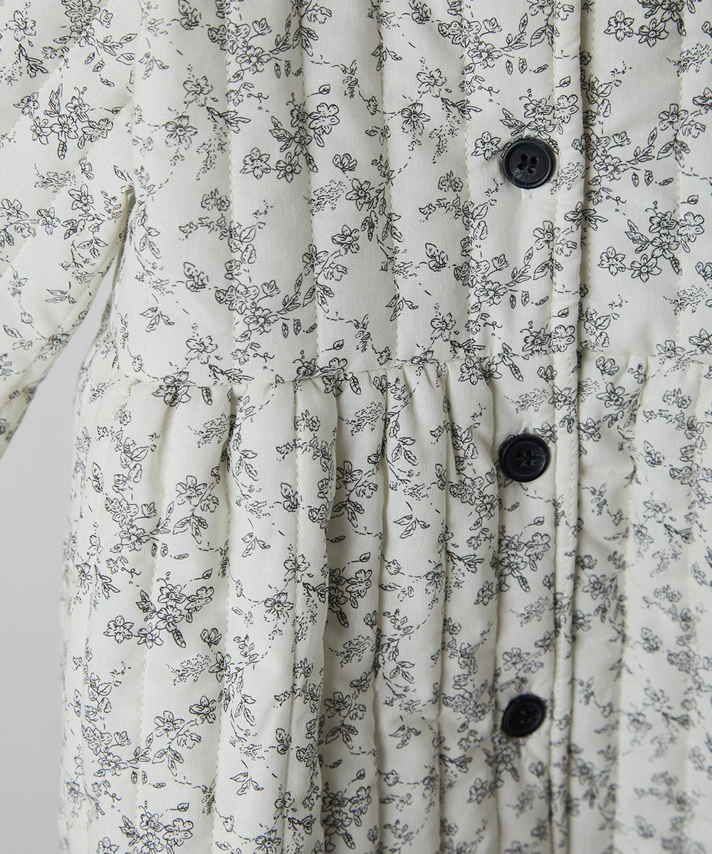 リンクコーデ】キルティング花柄コート