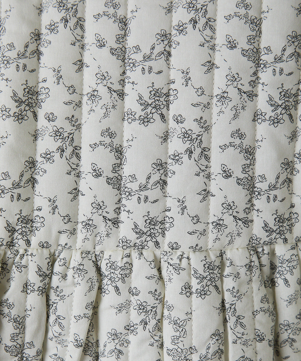 リンクコーデ】キルティング花柄コート