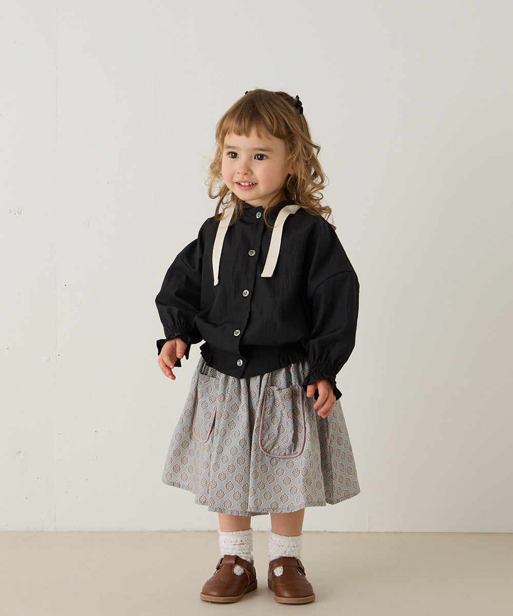 シャーリングギャザーライトブルゾン