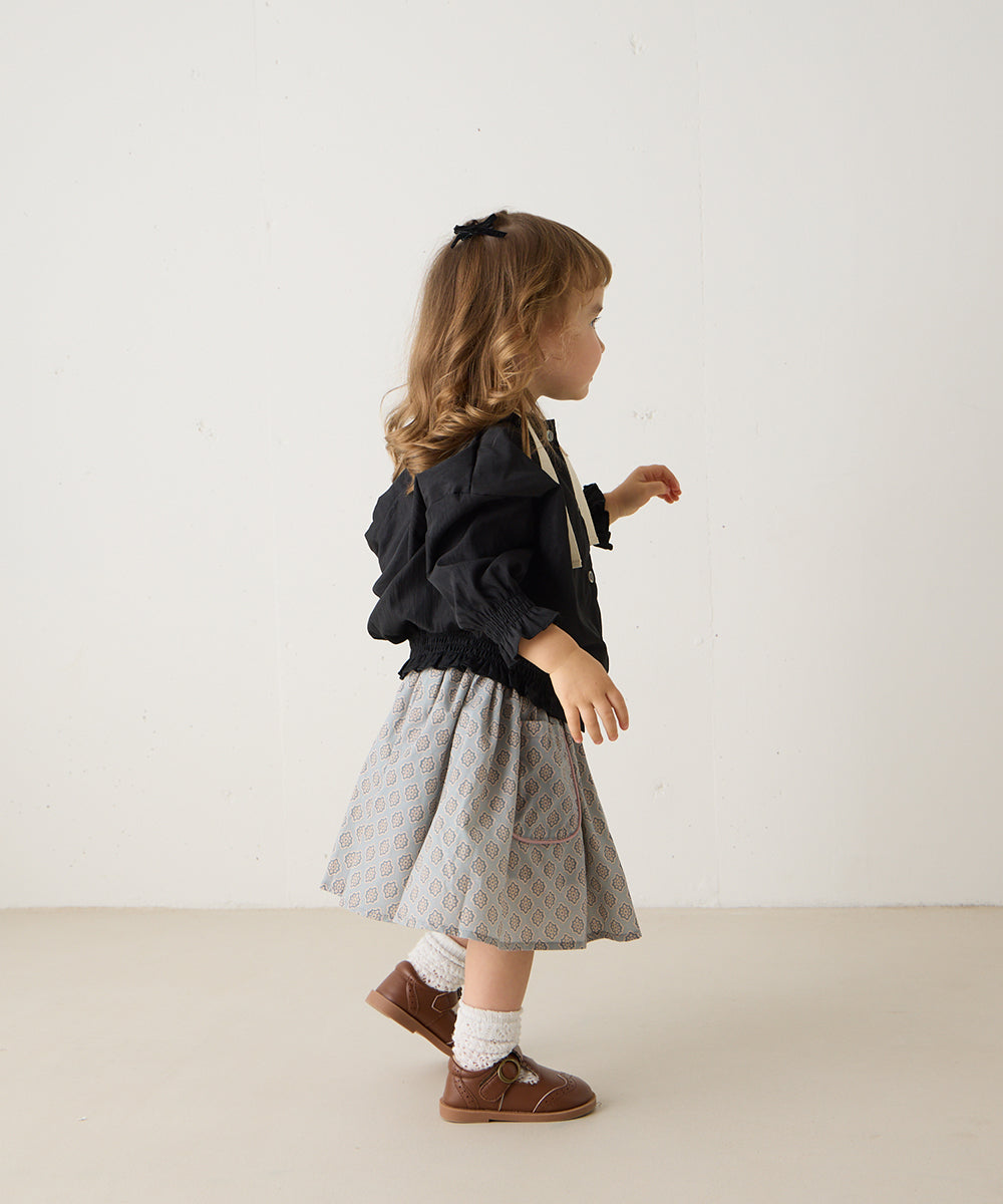 シャーリングギャザーライトブルゾン