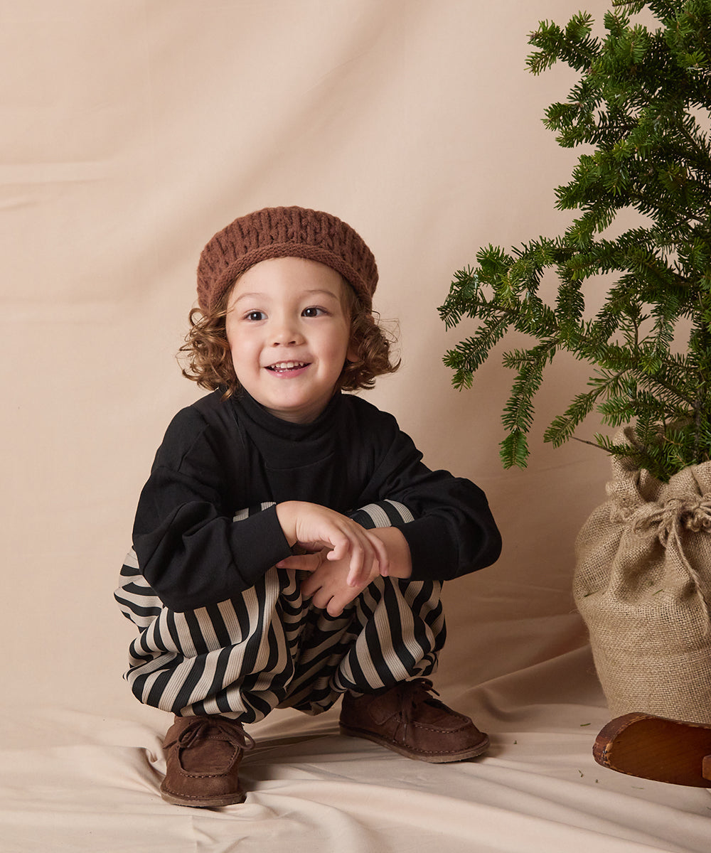 ロールアップニット帽