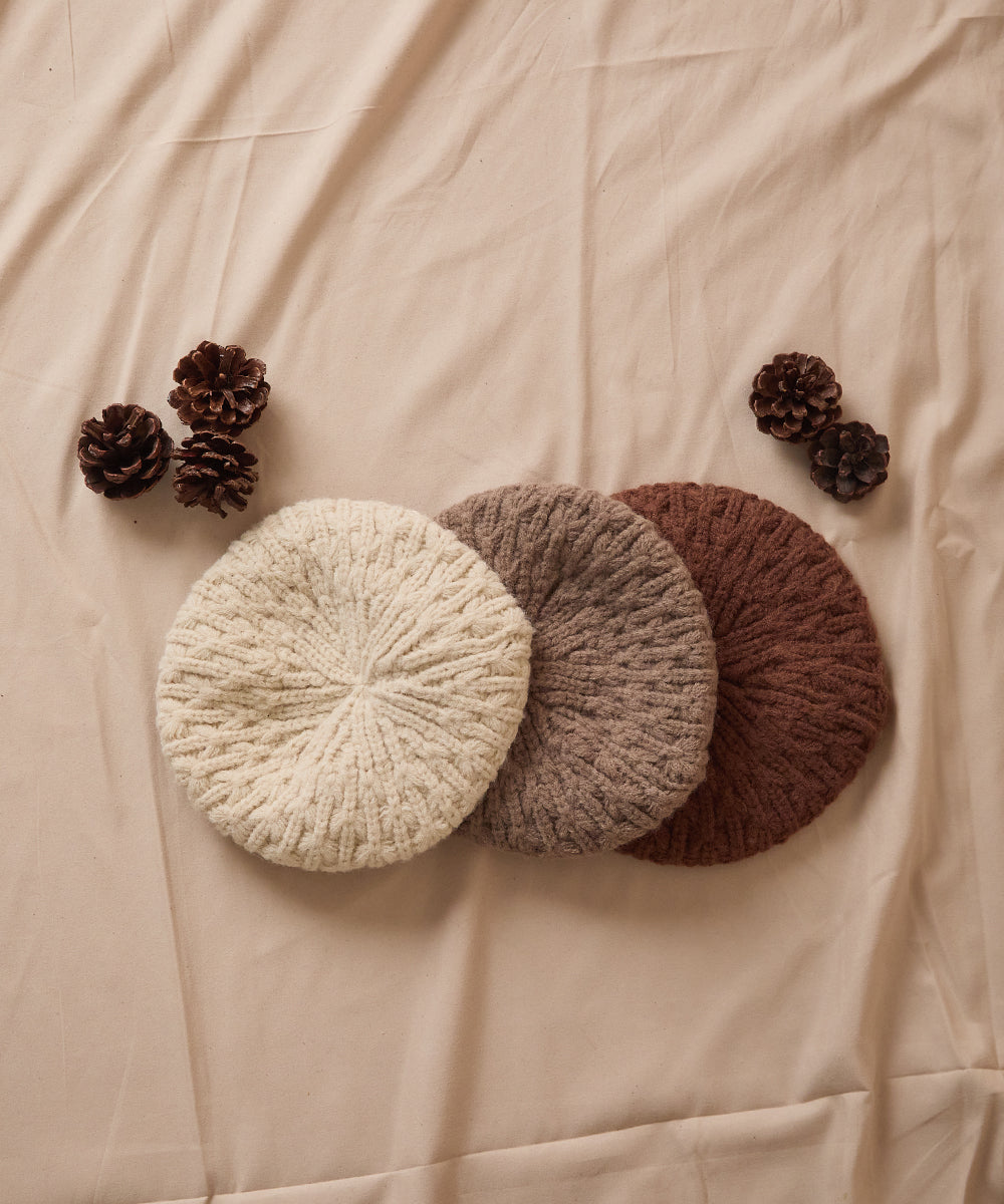 ロールアップニット帽