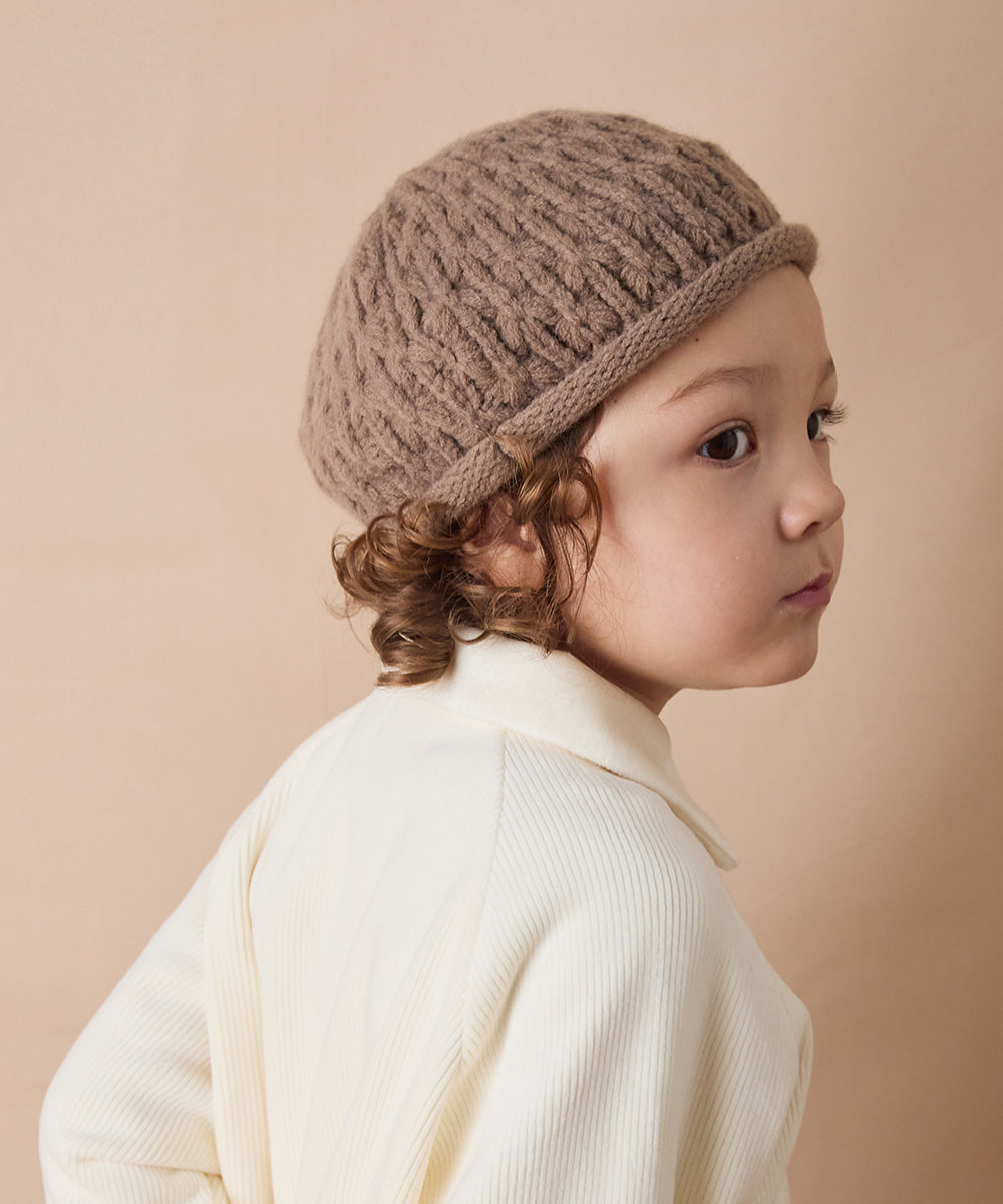 ロールアップニット帽