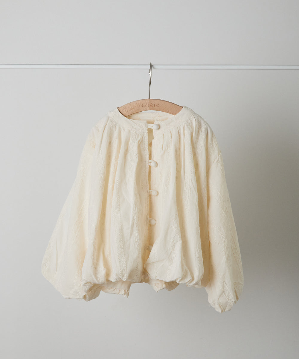 ピンタックバルーンレースブルゾン