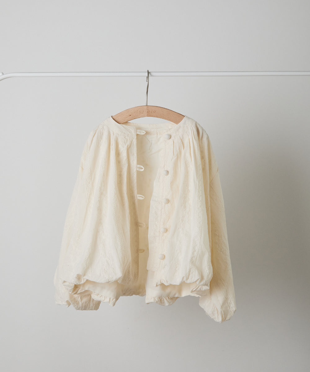 ピンタックバルーンレースブルゾン