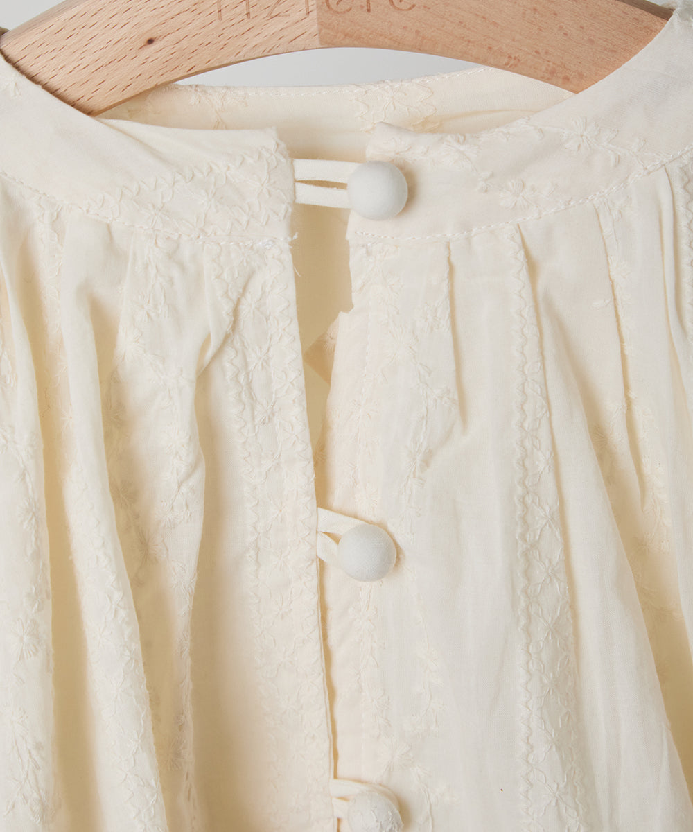 ピンタックバルーンレースブルゾン