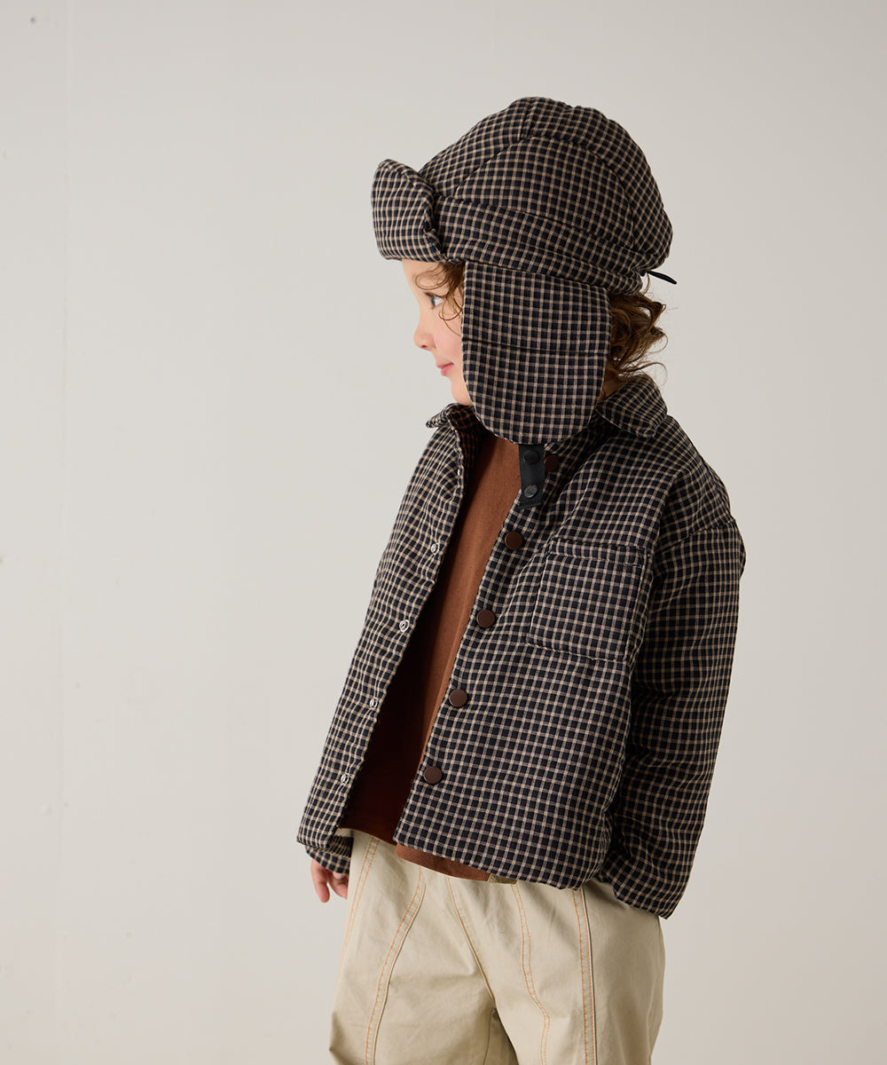チェック柄中綿ジャケット