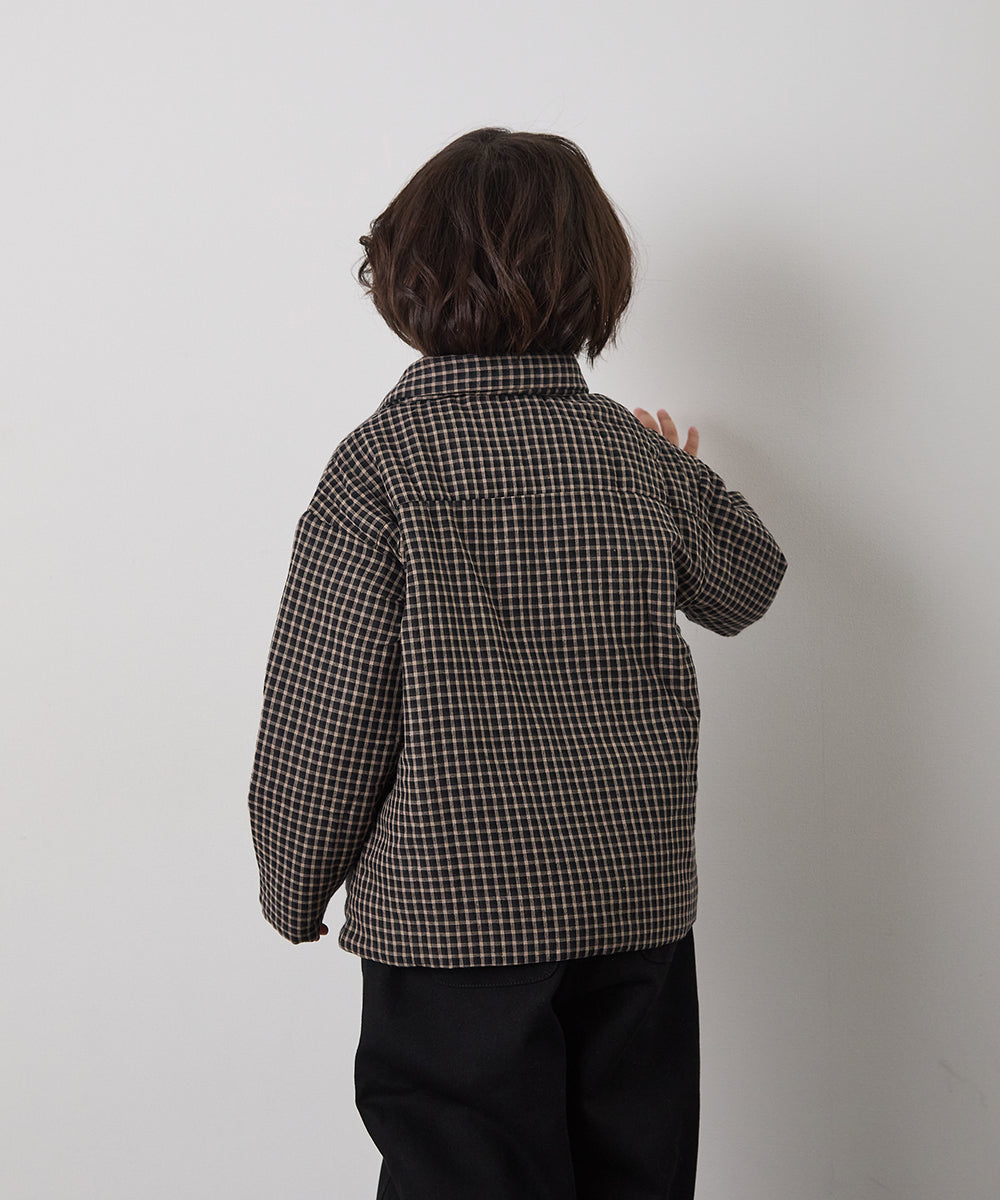チェック柄中綿ジャケット