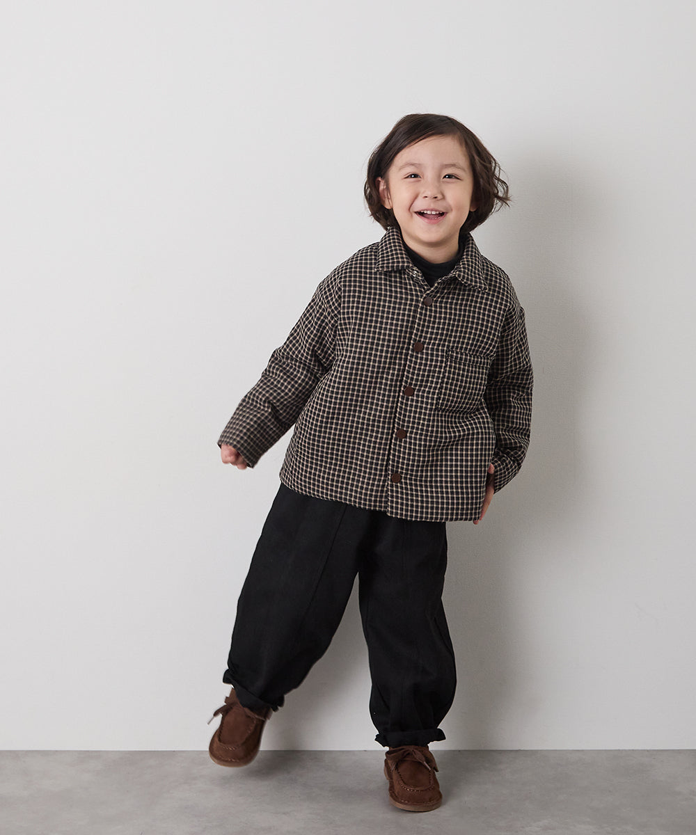 チェック柄中綿ジャケット