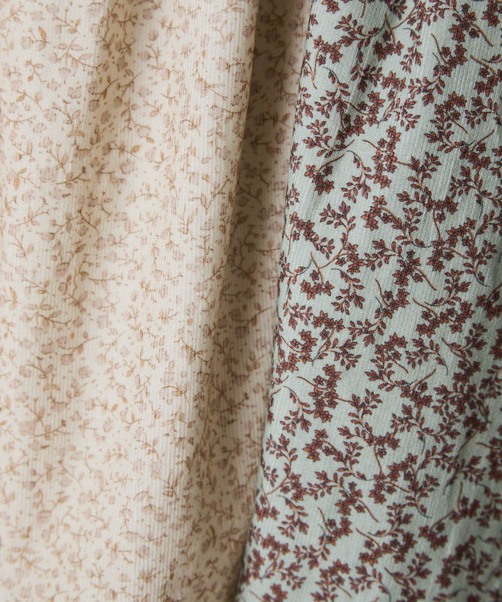 【リンクコーデ】ボンネット付きフラワーコーデュロイフリルロンパース