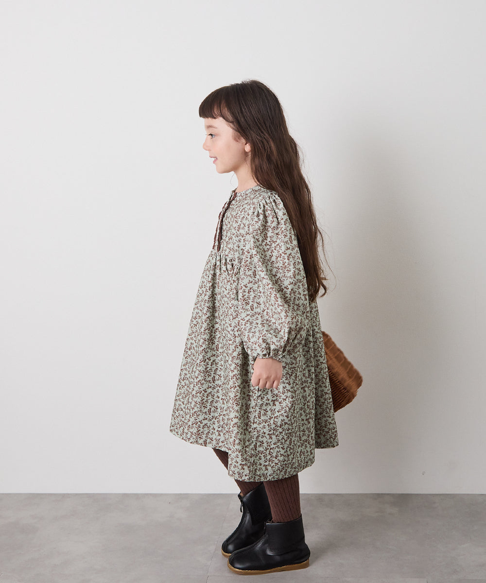 リンクコーデ】選べる2柄フラワーコーデュロイワンピース