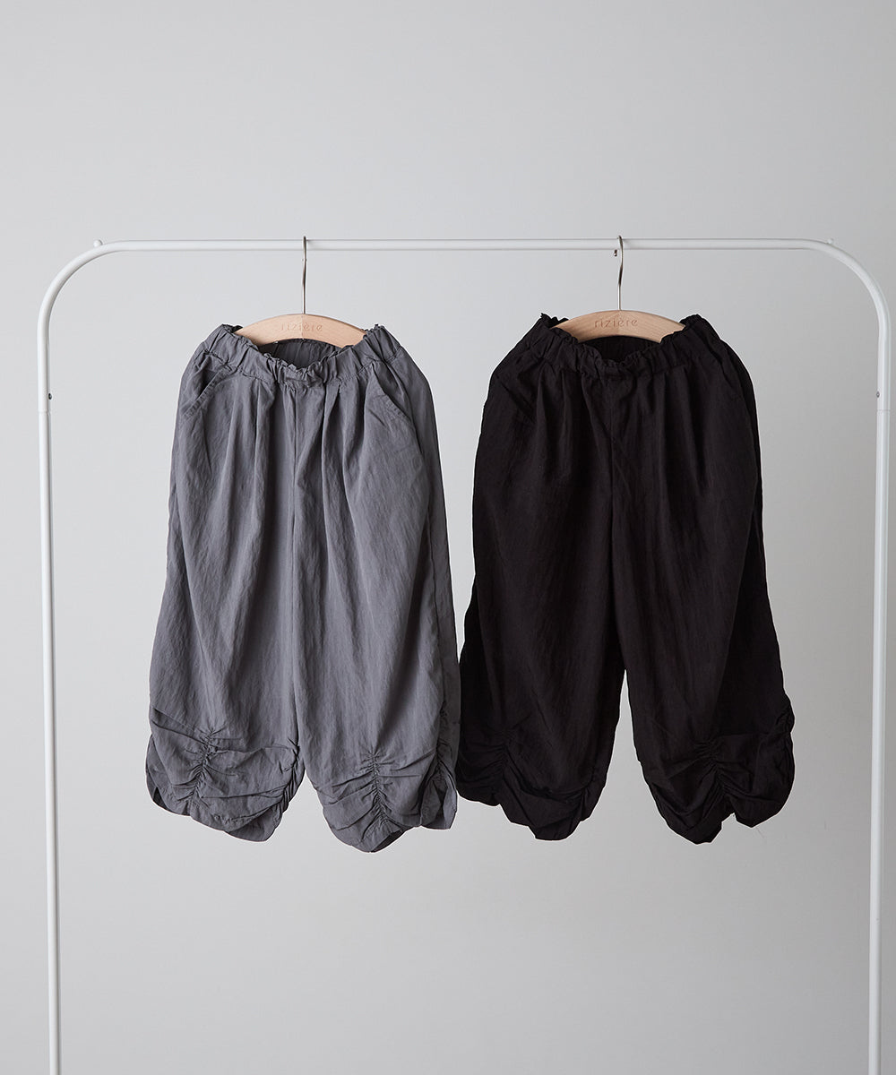 シャーリングヘムパンツ
