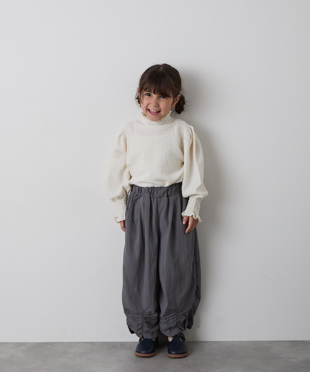 シャーリングヘムパンツ