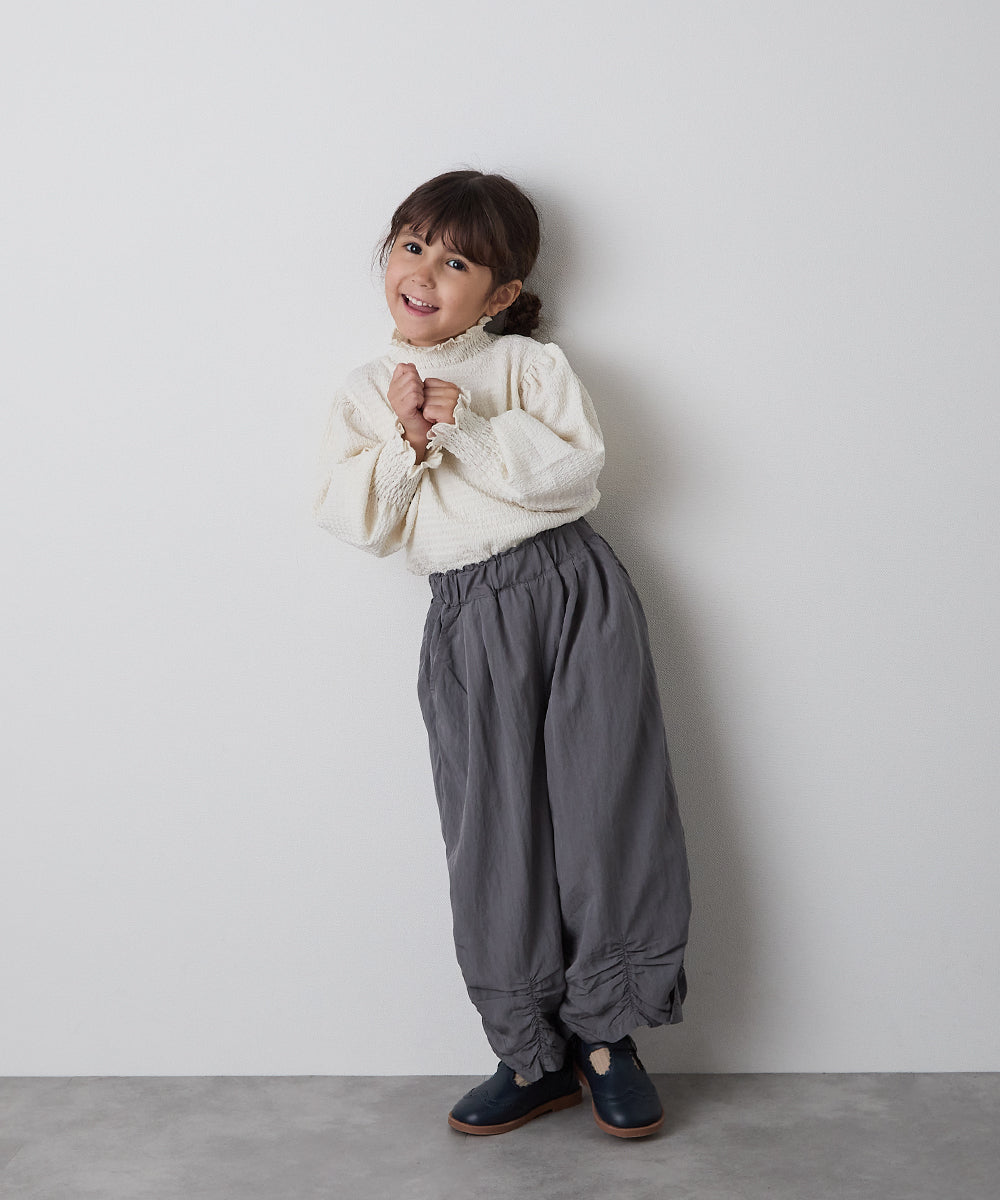 シャーリングヘムパンツ