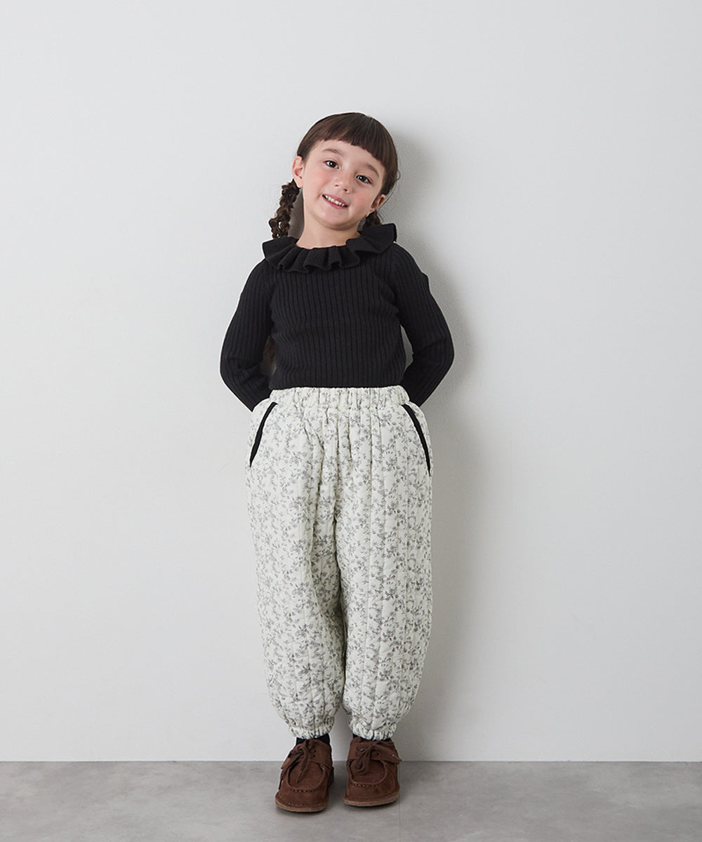 70s キルティング 花柄 ベスト ビンテージ ヒッピー TALON リンクコーデ】キルティング花柄パンツ