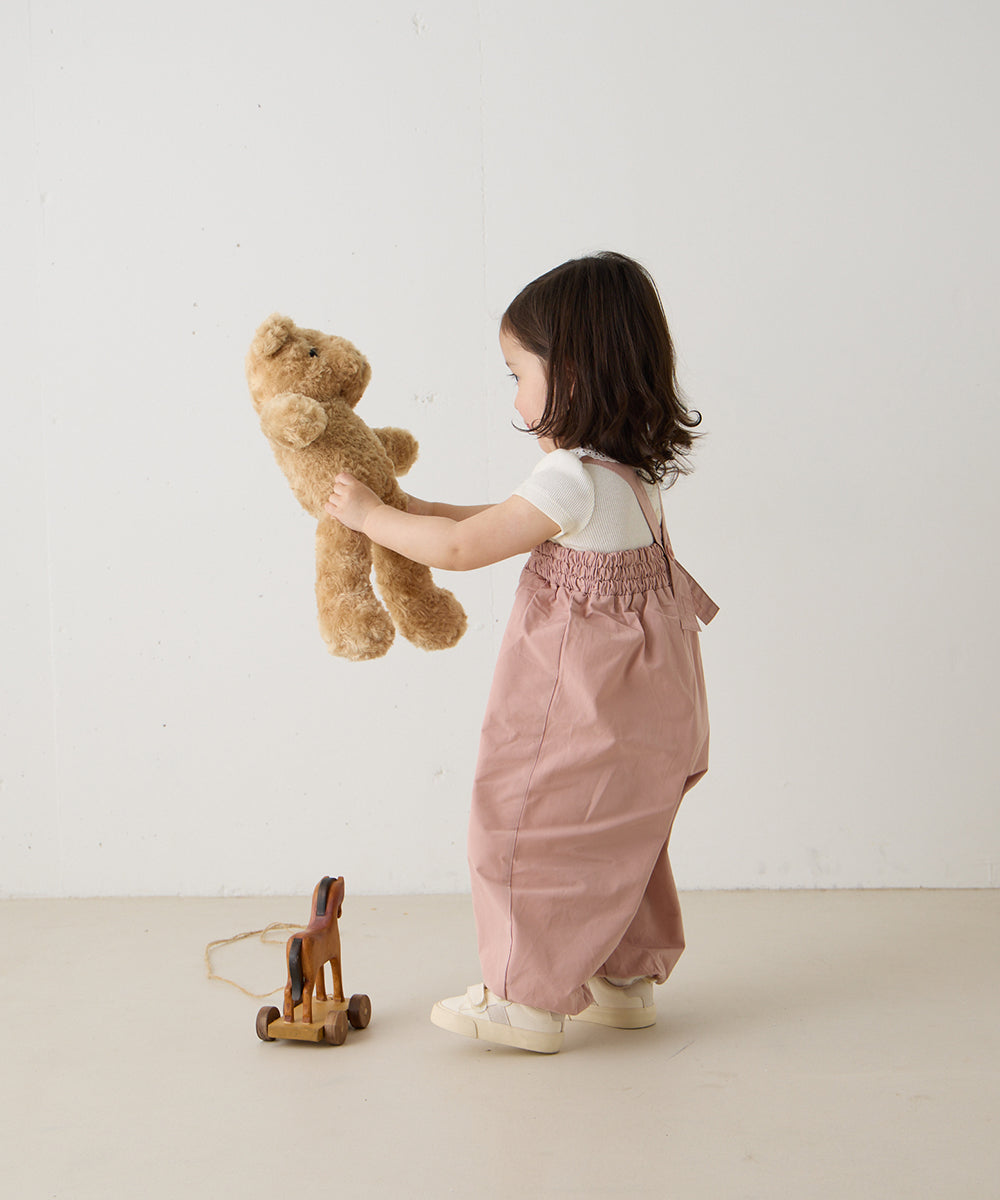 撥水シャーリングベビーロンパース（収納袋付き）