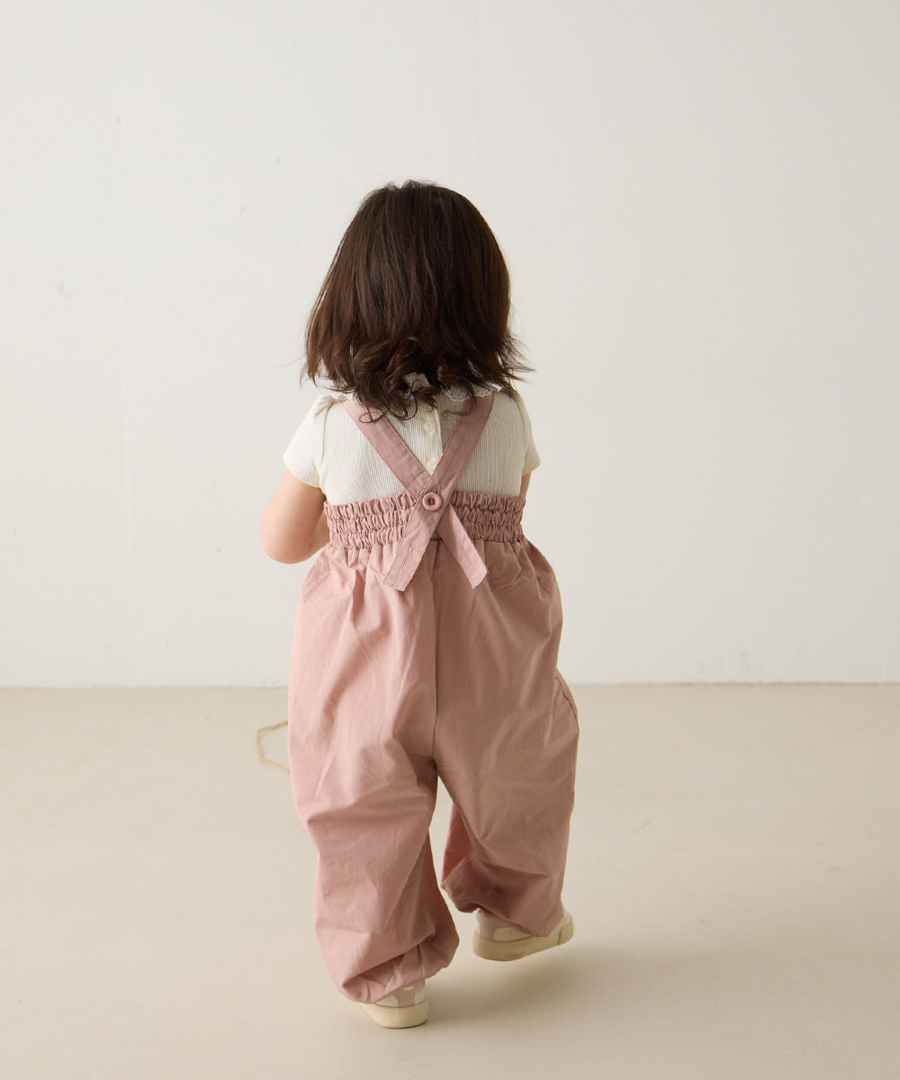 撥水シャーリングベビーロンパース（収納袋付き）