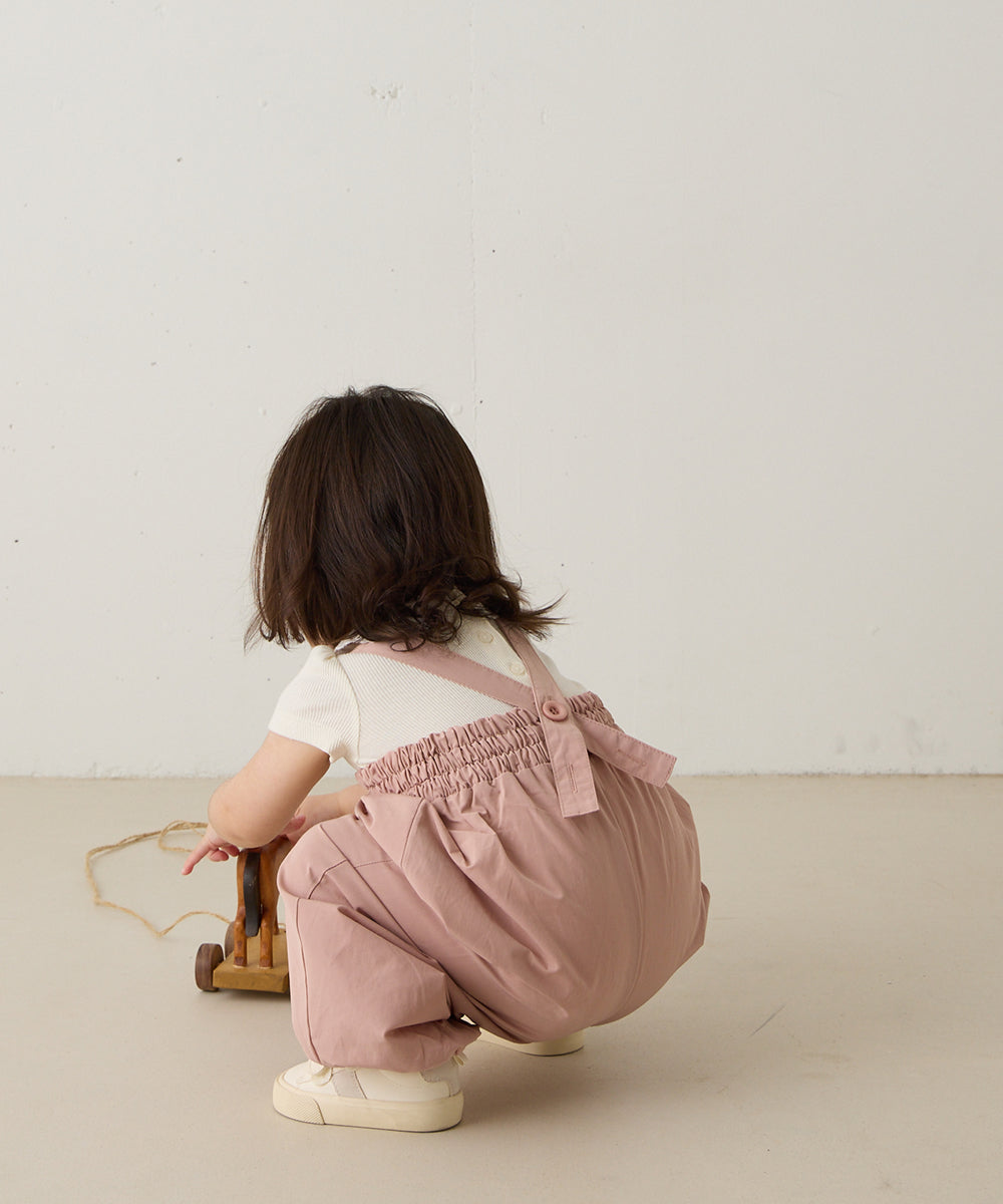 撥水シャーリングベビーロンパース（収納袋付き）