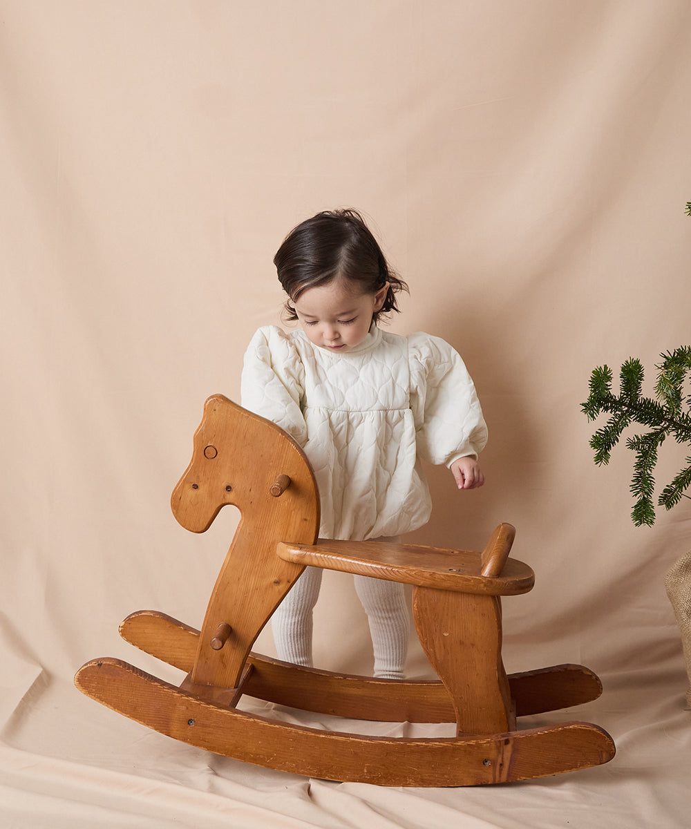 【リンクコーデ】キルティングベビーロンパース