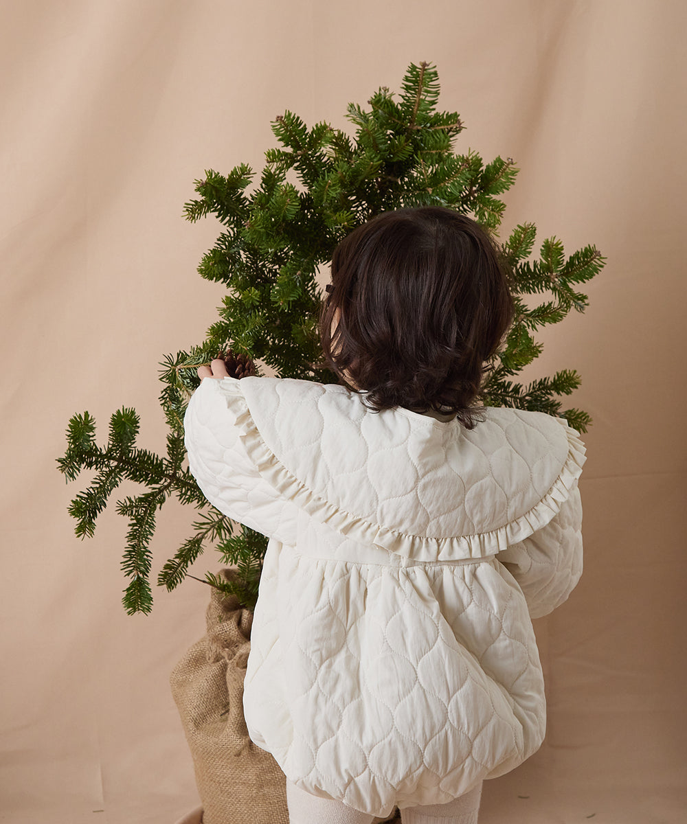 【リンクコーデ】キルティングベビーロンパース