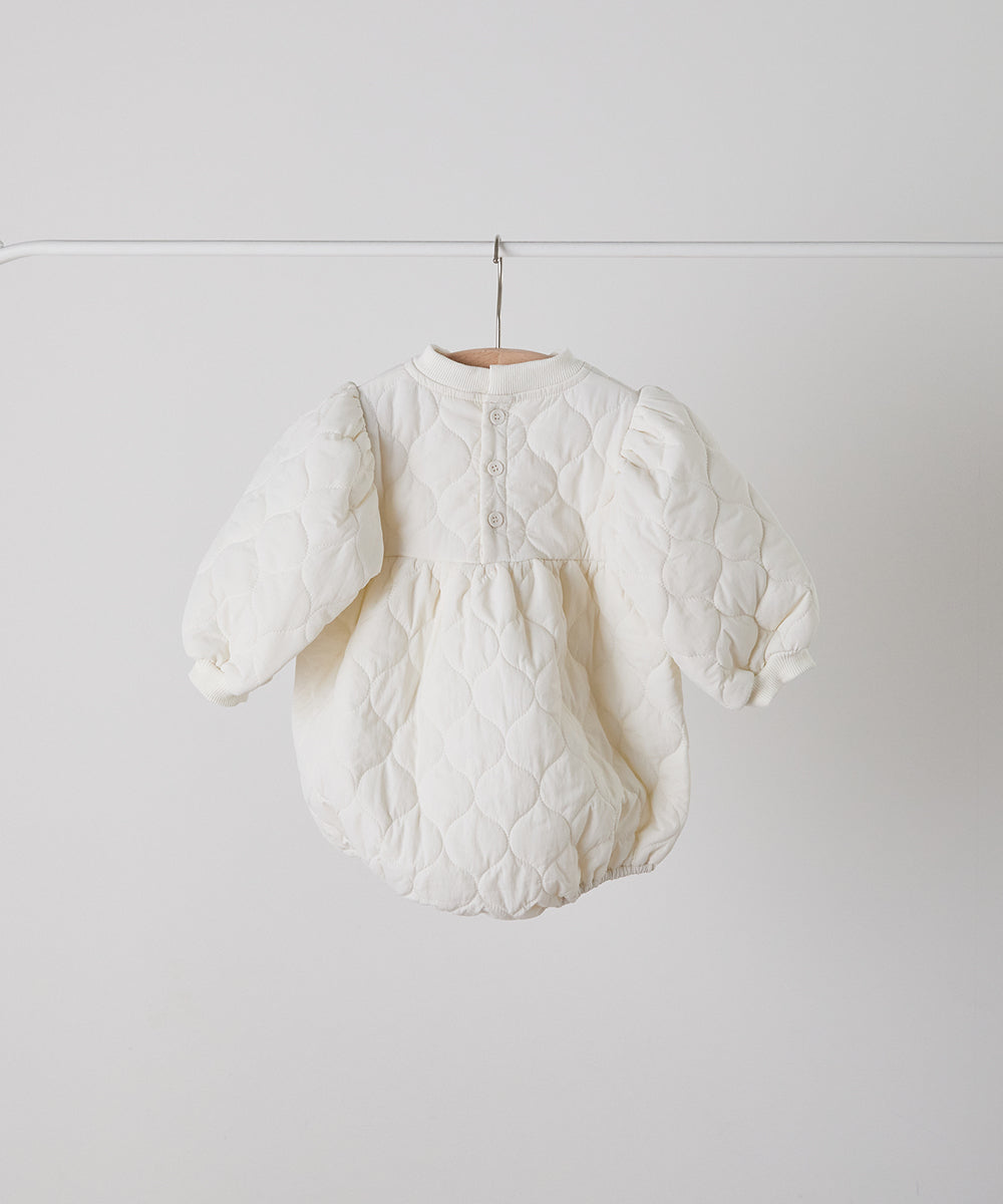【リンクコーデ】キルティングベビーロンパース