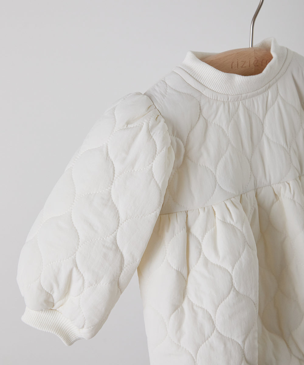 【リンクコーデ】キルティングベビーロンパース