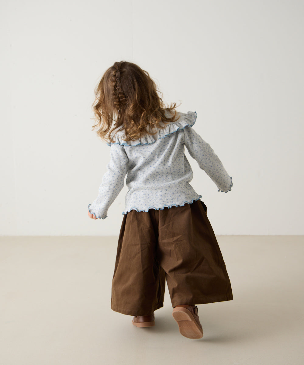 ブラッシュコットンスカートライクパンツ