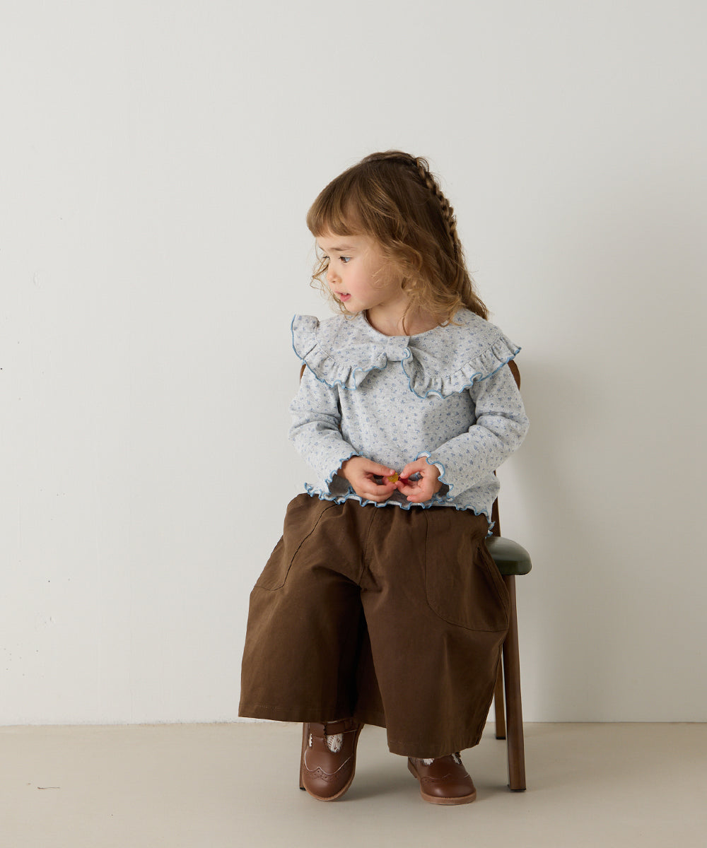 ブラッシュコットンスカートライクパンツ