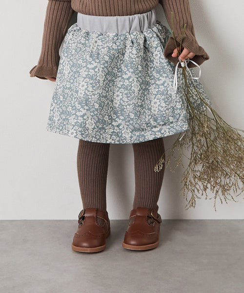 チューリップ柄キルティングフリルスカート チューリップ柄キルティングフリルスカート チューリップ柄