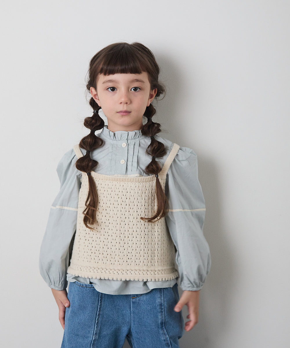 ニットキャミレイヤードブラウス2点セット